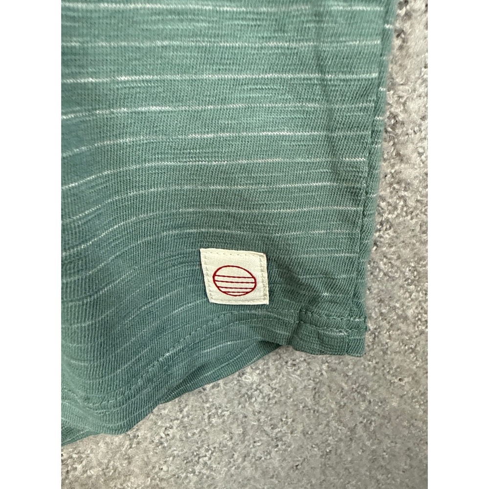 MARINE LAYER Striped T-Shirt Green Crew Neck Short Sleeve Top Womens Size XL New - Picture 6 of 10